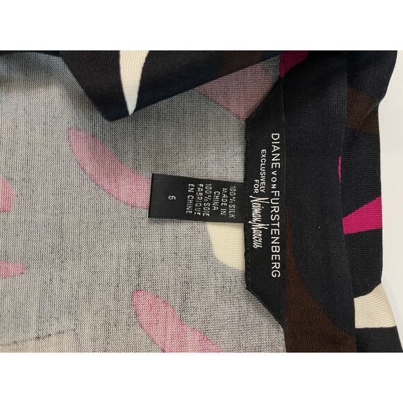 NWOT Diane von Furstenberg Silk Combo Wrap Dress size 6 $568 - Picture 4 of 5